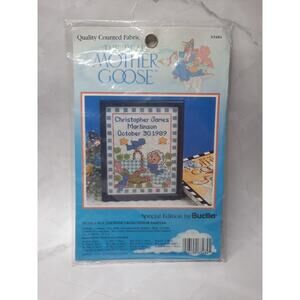 Bucilla Mother Goose Counted Cross Kit Hush A Bye Sampler 63484